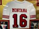 Joe Montana Signed Framed Jersey