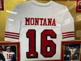 Joe Montana Signed Framed Jersey