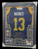 Kurt Warner Framed 41X32 Authentic Signed Rams Jersey with Photos