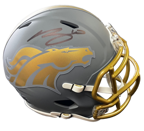 Bo Nix Denver Broncos Riddell Authentic Slate Speed Mini Helmet