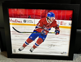 Tyler Toffoli Montreal Canadiens Framed Autographed 16x20 Red Jersey Skating Photograph Fanatics COA