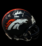 John Elway Signed Denver Broncos Mini Speed Helmet w/ COA