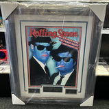 Blues Brothers Aykroyd and Belushi Rolling Stone Framed Lazer Signature