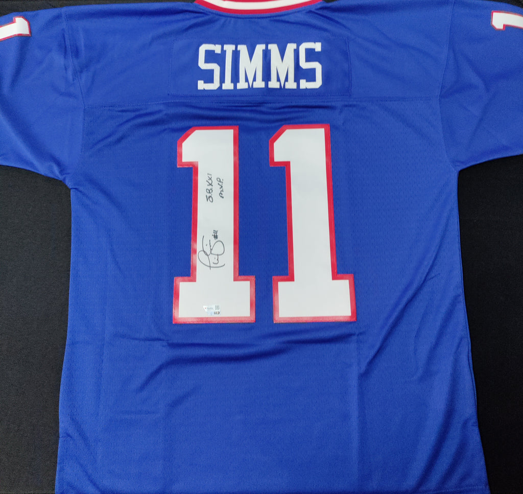 Phil Simms New York Giants Signed Jersey - Blue -Beckett COA – All In  Autographs