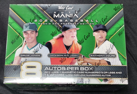 Wild Card 2023 Baseball Auto Mania Rookie and Prospects Edition Box