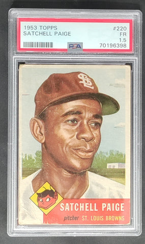 Satchell Paige 1953 Topps #220 Baseball Card PSA 1.5