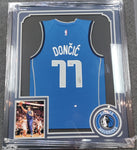 Luka Doncic Dallas Mavericks Signed Framed Jersey - Blue PSA/DNA COA