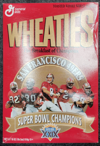 San Francisco 49ers Super Bowl XXIX Champions Wheaties Box