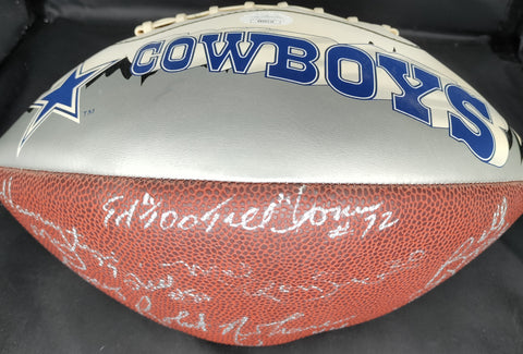 Dallas Cowboys Legends Signed Football Including Mel Renfro, Tony Hill, and Others JSA Authenticated