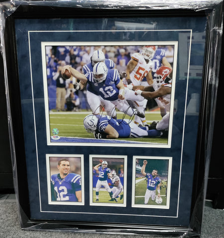 Andrew Luck Framed Signed Photo Commemorative PSA Authenticated