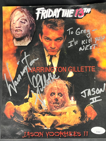 Warrington Gillette Signed 8x10 JSA