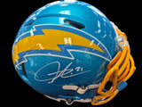 Ladainian Tomlimson Signed Powder Blue Full Size Authentic Speed Flex Helmet Beckett COA