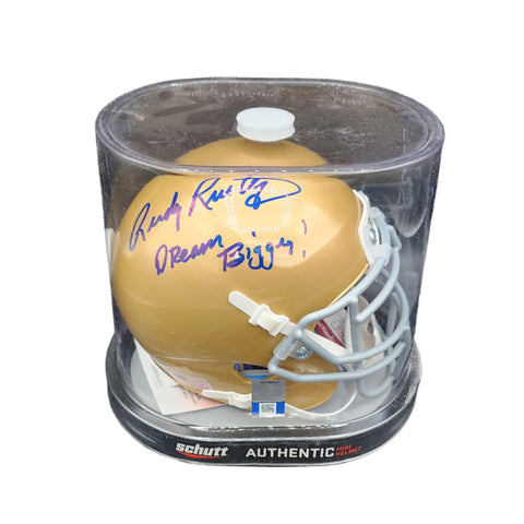 Rudy Ruettiger Signed Mini Helmet