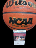 Lou Henson Signed Full Size Basketball Inscription "70-"89 Final 4's JSA Certified