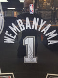 Victor Wembanyama Signed Framed Jersey w/ LED Lights COA Fanatics