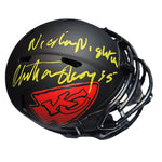 Christian Okoye Signed & Inscribed "Nigerian Nightmare" Mini Helmet