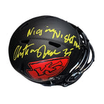 Christian Okoye Signed & Inscribed "Nigerian Nightmare" Mini Helmet