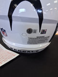 Ja'Marr Chase Signed Authentic Speed Riddell Full Size White w/Orange Visor Helmet Beckett COA