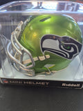 Kenneth Walker Signed Mini Flash Alternate Helmet Beckett COA Super Bowl MVP