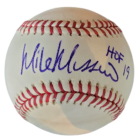 Mike Mussina Signed & Inscribed "H.O.F. 19" Baseball
