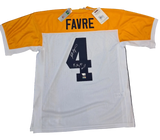 Brett Favre Authentic Mitchell & Ness Signed Inscription HOF Green Bay Packers Jersey