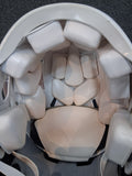 Ja'Marr Chase Signed Authentic Speed Riddell Full Size White w/Orange Visor Helmet Beckett COA