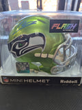 Kenneth Walker Signed Mini Flash Alternate Helmet Beckett COA Super Bowl MVP