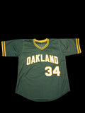 Dave Stewart Signed Oakland Athletics Dark Green Jersey COA JSA