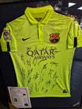 2014 Barcelona Team Signed Mens Retro Authenticated Jersey w/ COA LIONEL MESSI!