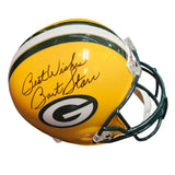 Bart Starr Signed Full Size Packers Helmet