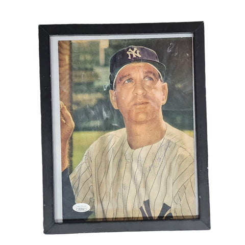 Enos Slaughter Signed Photo 8x10 Framed