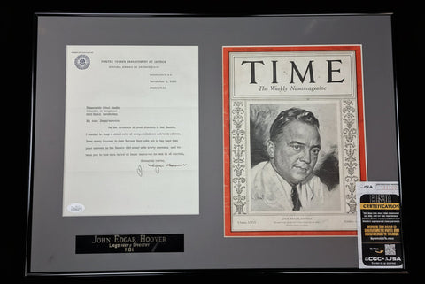 John Edgar Hoover Signed Letter