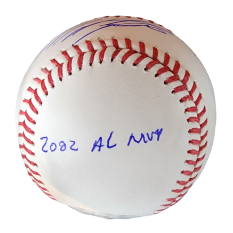 Miguel Tejada Signed & Inscribed "2002 AL MVP" Baseball