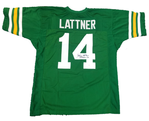 Johnny Lattner Signed Packers Jersey JSA COA