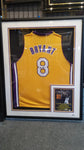 Kobe Bryant Los Angeles Lakers Autographed Framed yellow Jersey PSA/DNA COA