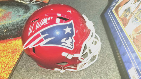 Wes Welker Signed Patriots Full Size Flash Alternative Speed Helmet! Beckett COA!