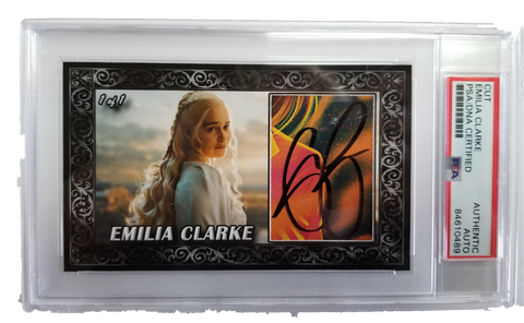 Emilia Clarke Cut Signature PSA Authentic Signature