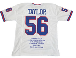 Lawrence Taylor Signed New York Giants Jersey With Career Stats PSA COA