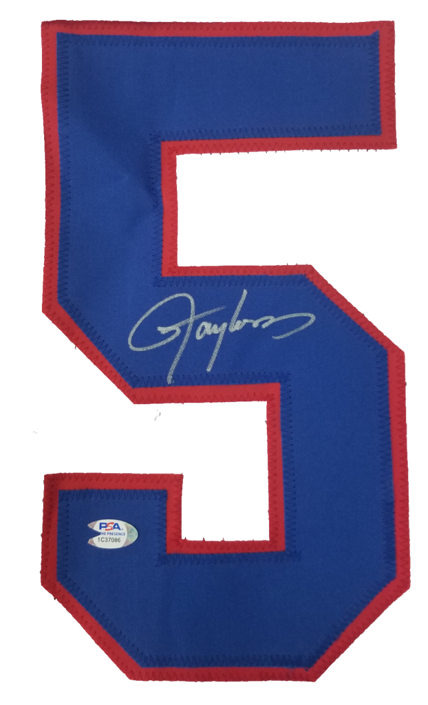 Lawrence Taylor Signed New York Giants Jersey With Career Stats