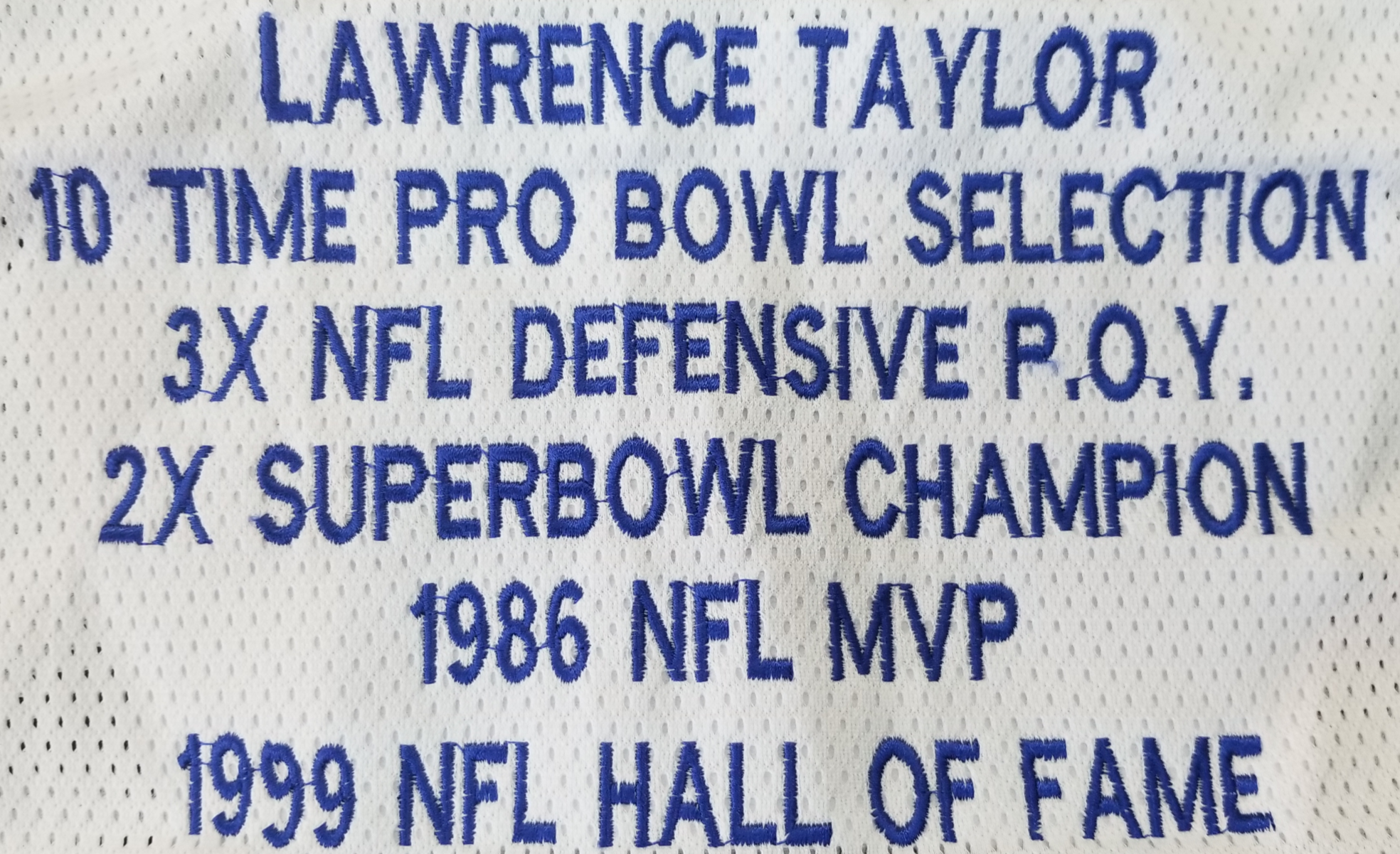 Lot Detail - 1987 Lawrence Taylor Game Worn & Signed New York Giants Road  Jersey (MEARS A10)