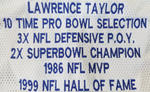 Lawrence Taylor Signed New York Giants Jersey With Career Stats PSA COA