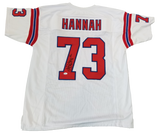 John Hannah signed New England Patriots "HOF 91" PSA COA