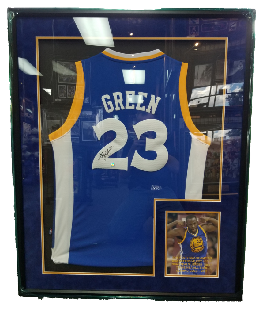 Draymond Green Golden State Warriors Signed Jersey (blue) w/Stats 2016-2017  – All In Autographs