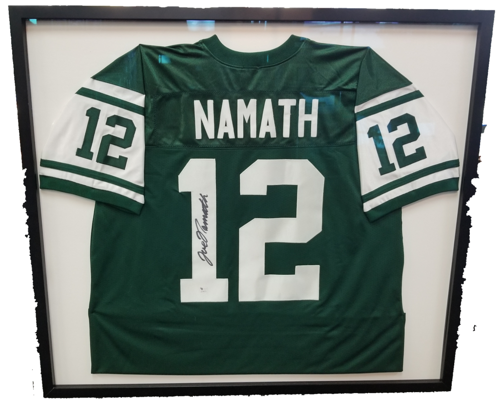 Joe Namath New York Jets Signed Framed Jersey - Green – All In