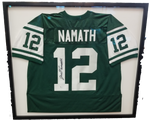 Joe Namath New York Jets Signed Framed Jersey - Green