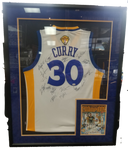 Warriors 2016 17 NBA Champ Team Jersey Curry White