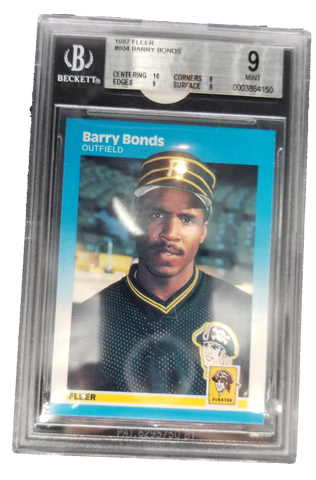Barry Bonds 1987 Fleer Baseball Beckett 9