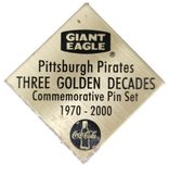 1970 - 2000 Pittsburg Pirates Three Golden Decades Commemorative Pin Set