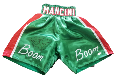 Ray "Boom Boom" Mancini Signed Boxing Trunks JSA COA