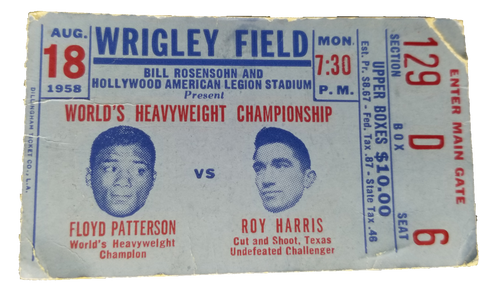 Floyd Patterson Vs Roy Harris Ticket